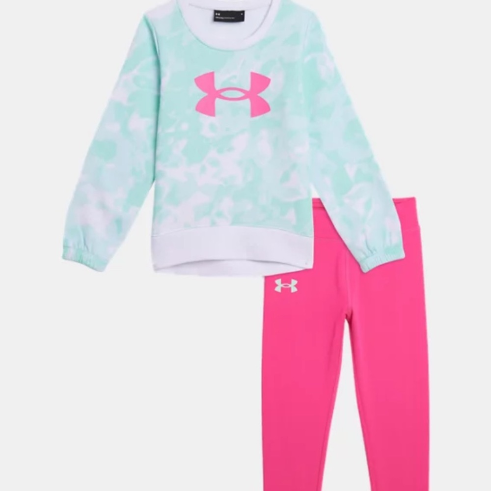 Girls 5T Under armour matching set. Leggings & sweatshirt Brand new never opened
